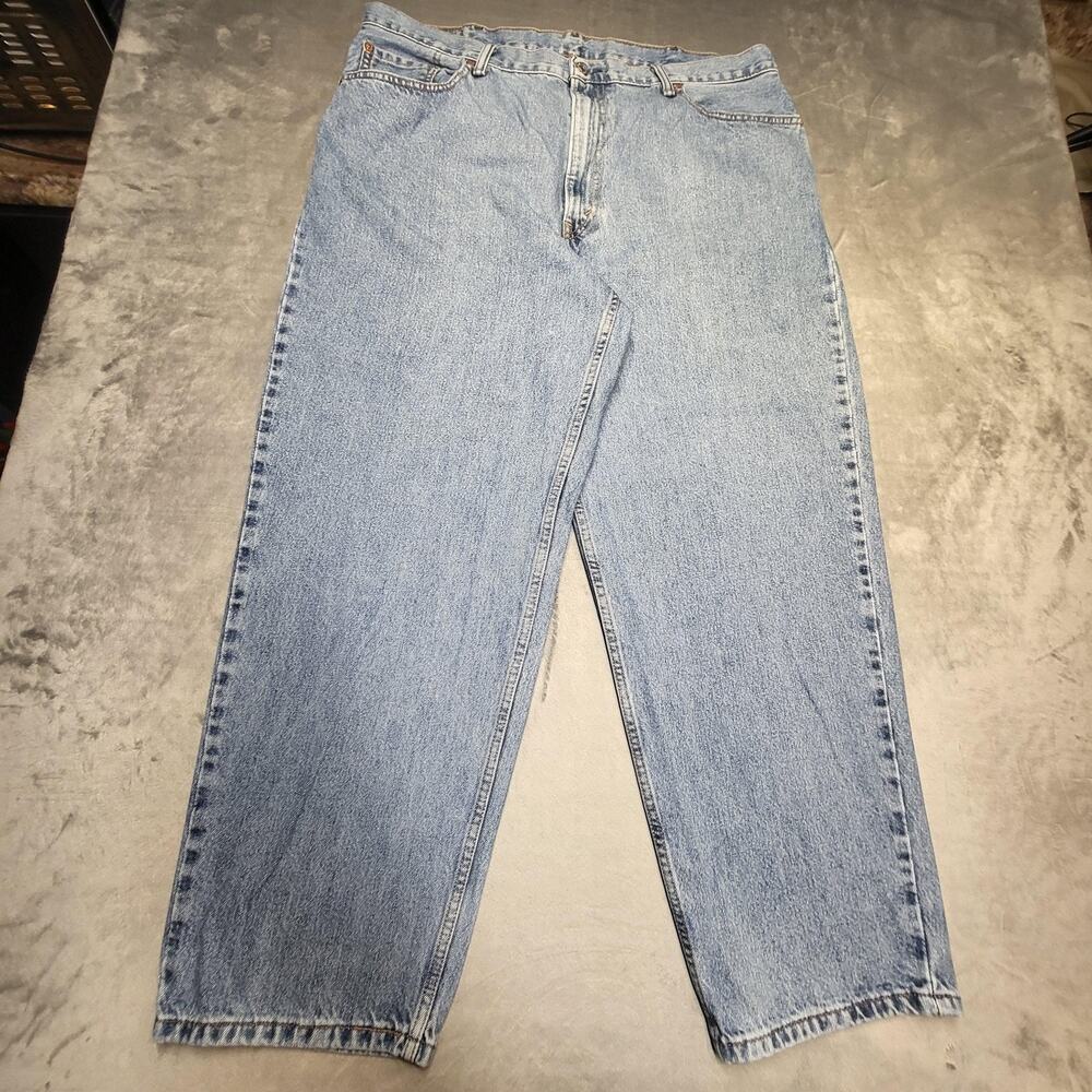 Levis 560 Jeans Mens 41x29 Light Blue Loose Fit Tapered Leg Stonewash Denim